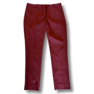 The Limited slim fit pants, maroon color, size 0